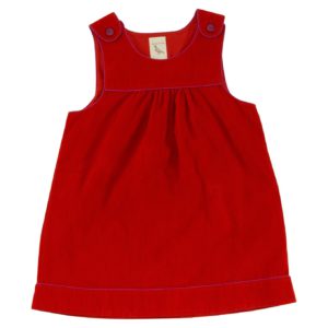 Pigeon Organics Red Cord Pinafore Dress-0