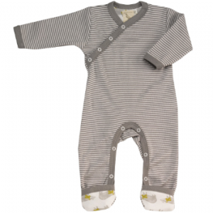 Pigeon Organics Fine Stripe Baby Romper-0