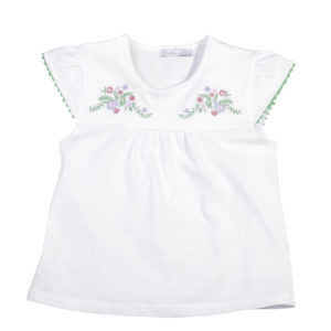 Patachou Girls White Embroidered Top-0