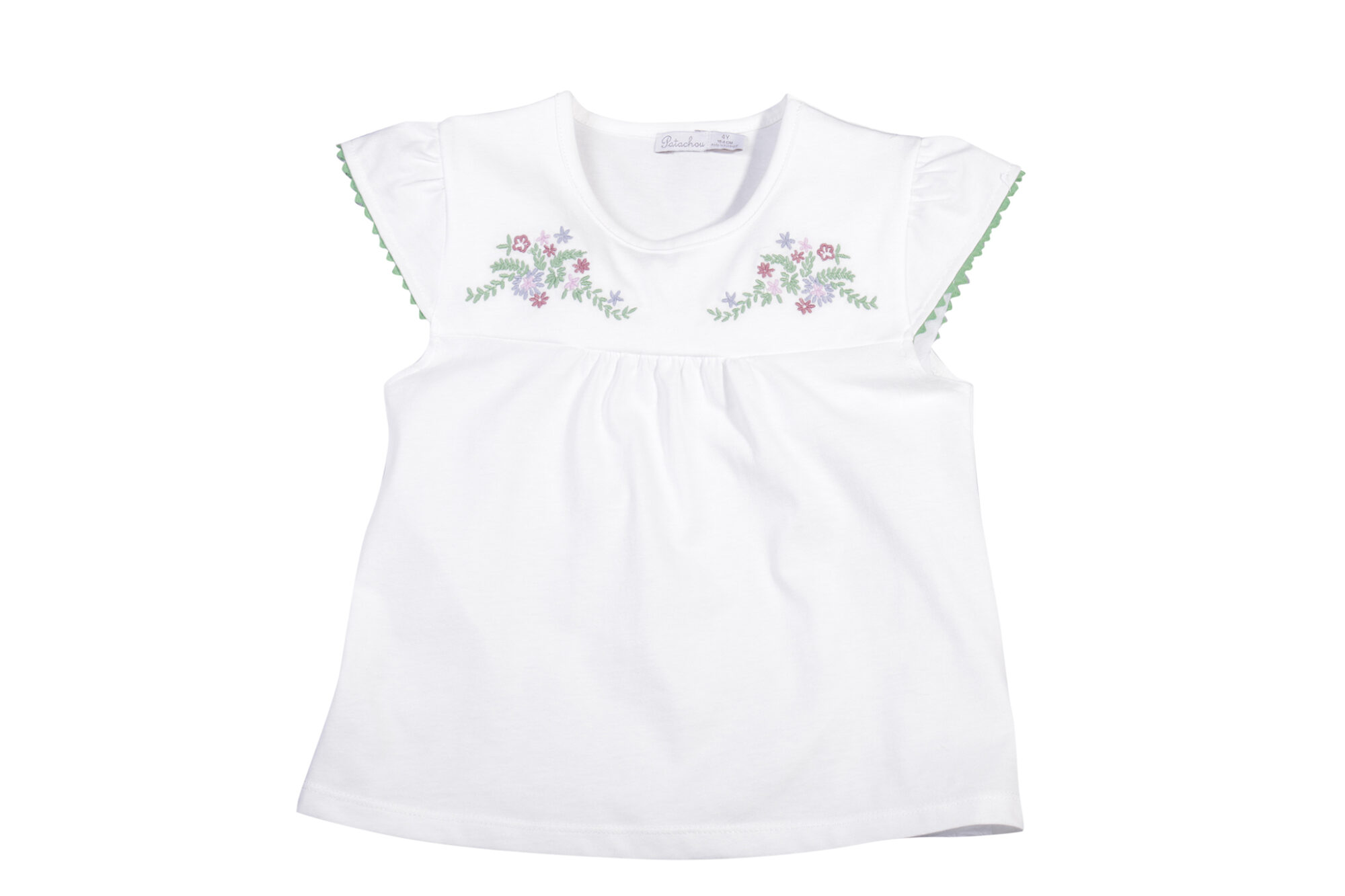 Patachou Girls White Embroidered Top-0