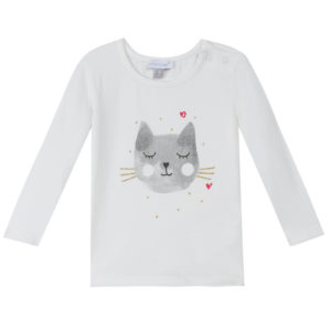 Absorba Cat Print T Shirt White-0