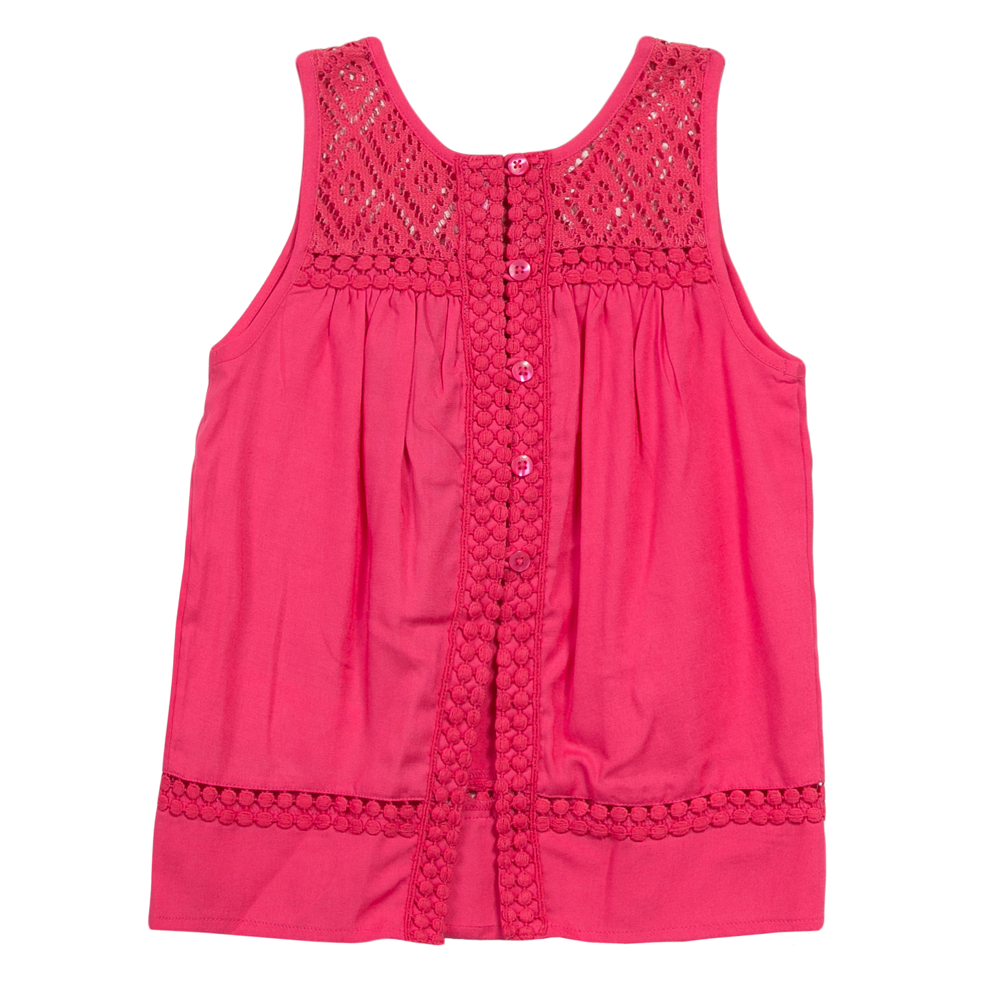 3Pommes Girls Fuschia Embroidered Blouse-3845