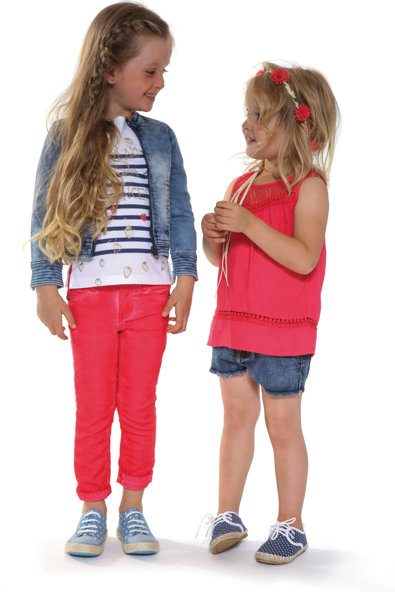 3Pommes Girls Fuschia Embroidered Blouse-3881