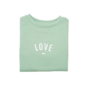 Bob & Blossom Soft Mint "Love" Sweatshirt-0