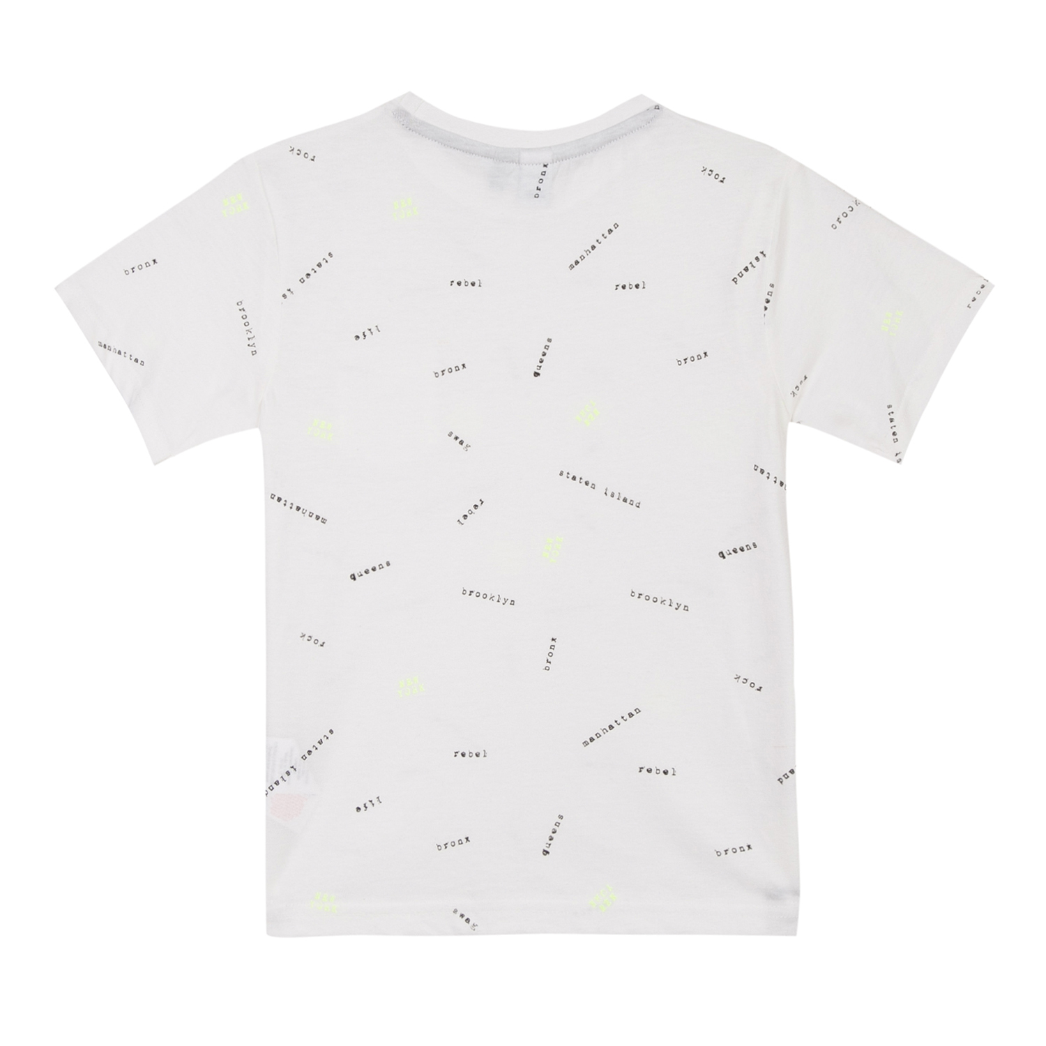 3Pommes Boys Places White T Shirt-4057