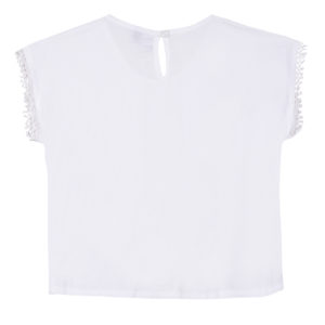3Pommes Girls White Lace Blouse-4060
