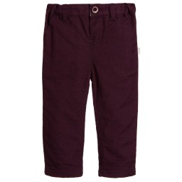 The Little Tailor - Boys Cotton Trousers in Grey or Plum - Image 6