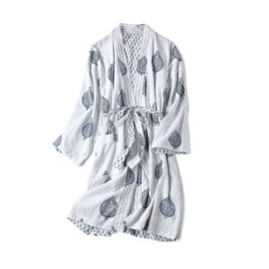 Malabar Baby Block Printed Reversible Robe - Fort