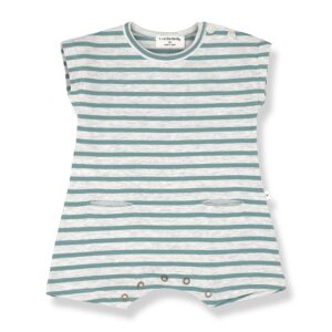 1+ In The Family Unisex Breton Stripe Romper