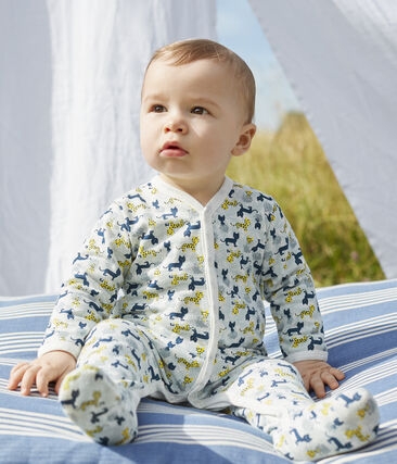 Petit Bateau Blue Jungle Cats Babygrow