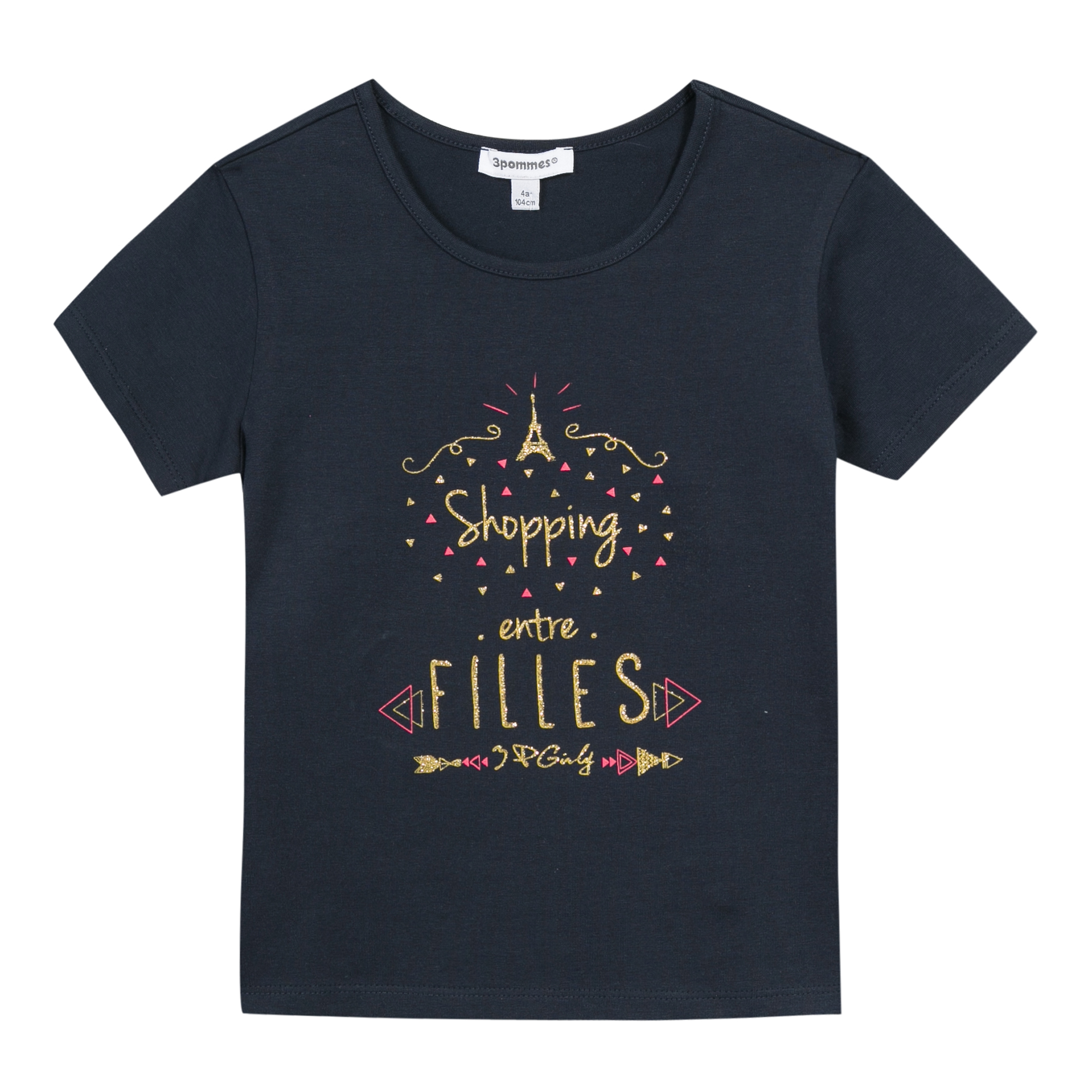 3 Pommes Shopping Girls T Shirt - Image 3