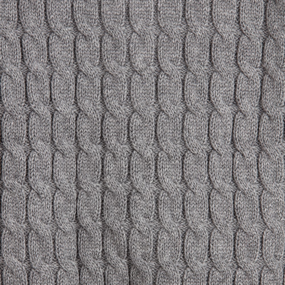 The Little Tailor Baby Shawl Blanket Charcoal Grey
