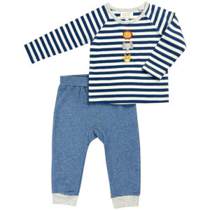 Albetta Applique Wild Animals Pyjamas with crocheted Lion, Giraffe and elephant across the front