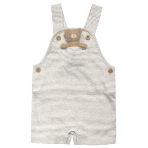 Albetta Teddy Bear Short dungarees cream stripe